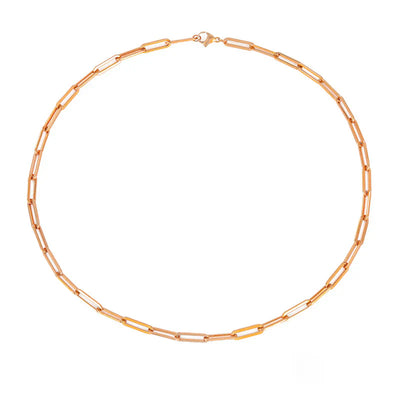 14K Gold Paperclip Chain Necklace That Elevates Your Elegance Instantly & Makes You Unforgettable