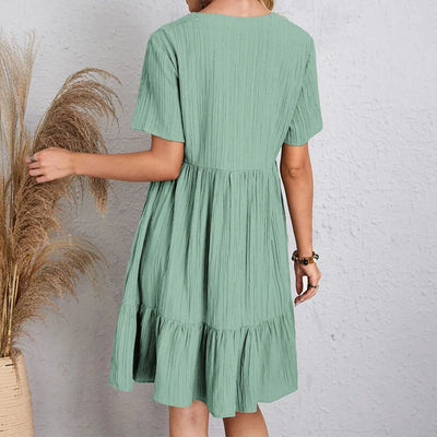 Philomena – Boho Chic Ruffle Hem Dress