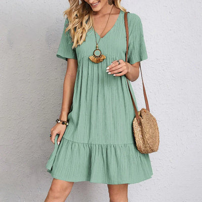 Philomena – Boho Chic Ruffle Hem Dress