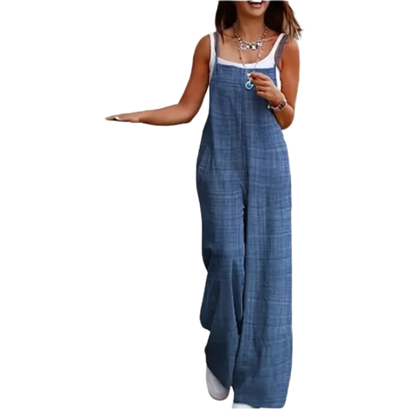 Nolana - Vintage-Inspired Loose Jumpsuit with Functional Pockets