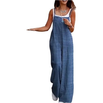 Nolana - Vintage-Inspired Loose Jumpsuit with Functional Pockets