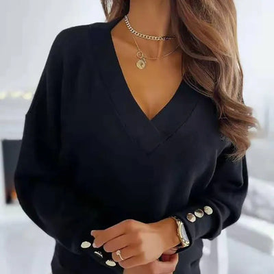 V-Neck Elegant Sweater – Luxurious Look with Minimal Effort
