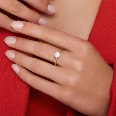 18K Gold Solitaire Ring That Radiates Confidence & Makes You Unforgettable