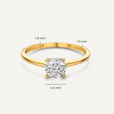 18K Gold Solitaire Ring That Radiates Confidence & Makes You Unforgettable