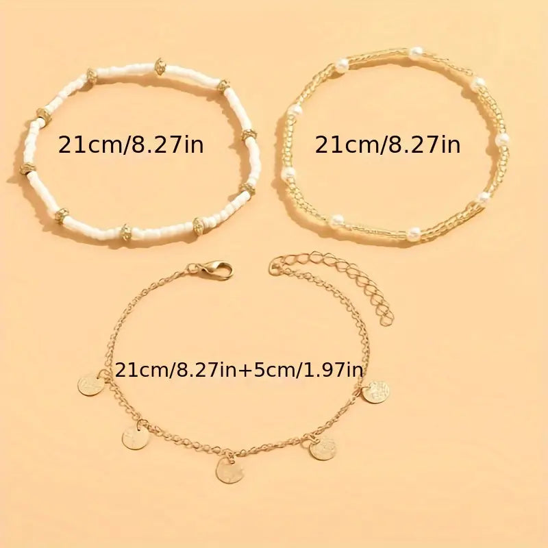 18K Gold Boho Anklet That Adds a Touch of Luxury & Turns Every Step Into a Statement