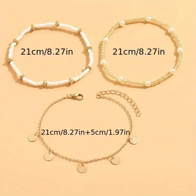 18K Gold Boho Anklet That Adds a Touch of Luxury & Turns Every Step Into a Statement