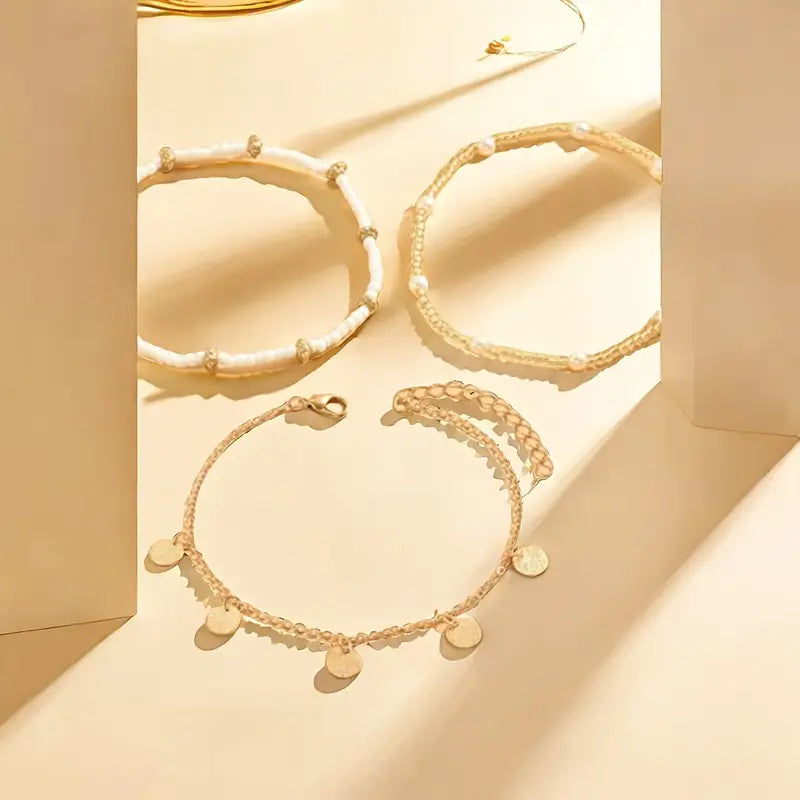 18K Gold Boho Anklet That Adds a Touch of Luxury & Turns Every Step Into a Statement