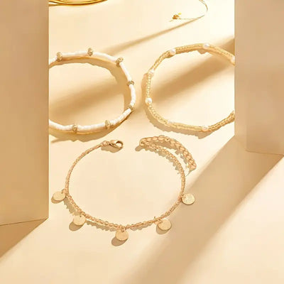 18K Gold Boho Anklet That Adds a Touch of Luxury & Turns Every Step Into a Statement