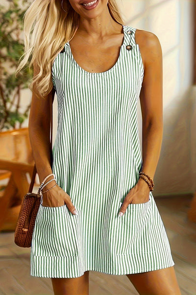 Faustina – Sleeveless Striped Dress