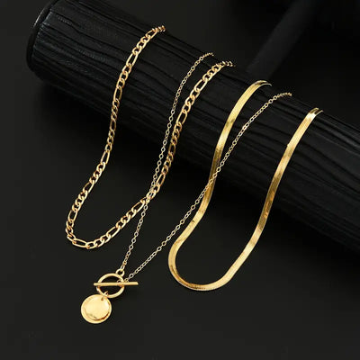 18K Gold Layered Necklace Set That Radiates Sophistication & Makes Every Outfit Shine