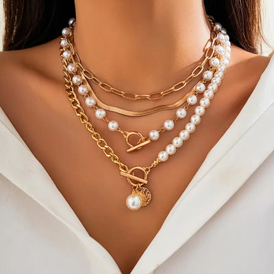 18K Gold Pearl Necklace Set That Elevates Your Elegance & Draws Every Eye