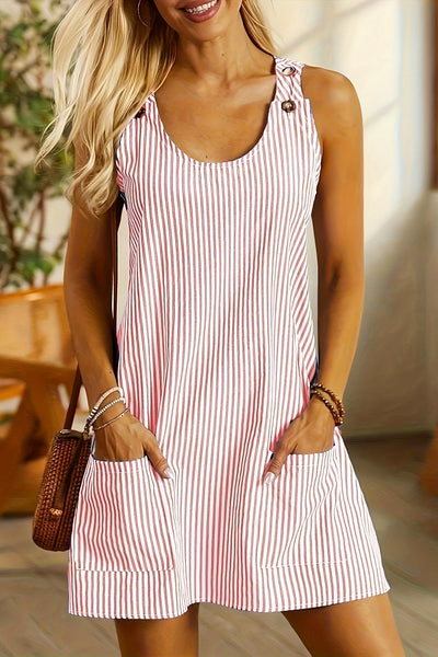 Faustina – Sleeveless Striped Dress