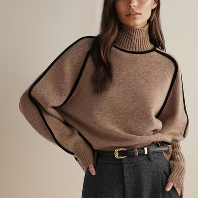 Polo Sweater with Elegant Contrasts – Timeless Style for Modern Sophistication