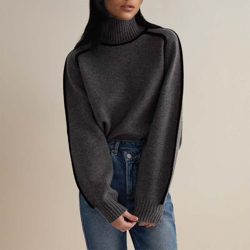 Polo Sweater with Elegant Contrasts – Timeless Style for Modern Sophistication