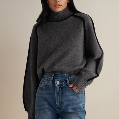 Polo Sweater with Elegant Contrasts – Timeless Style for Modern Sophistication