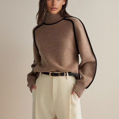 Polo Sweater with Elegant Contrasts – Timeless Style for Modern Sophistication