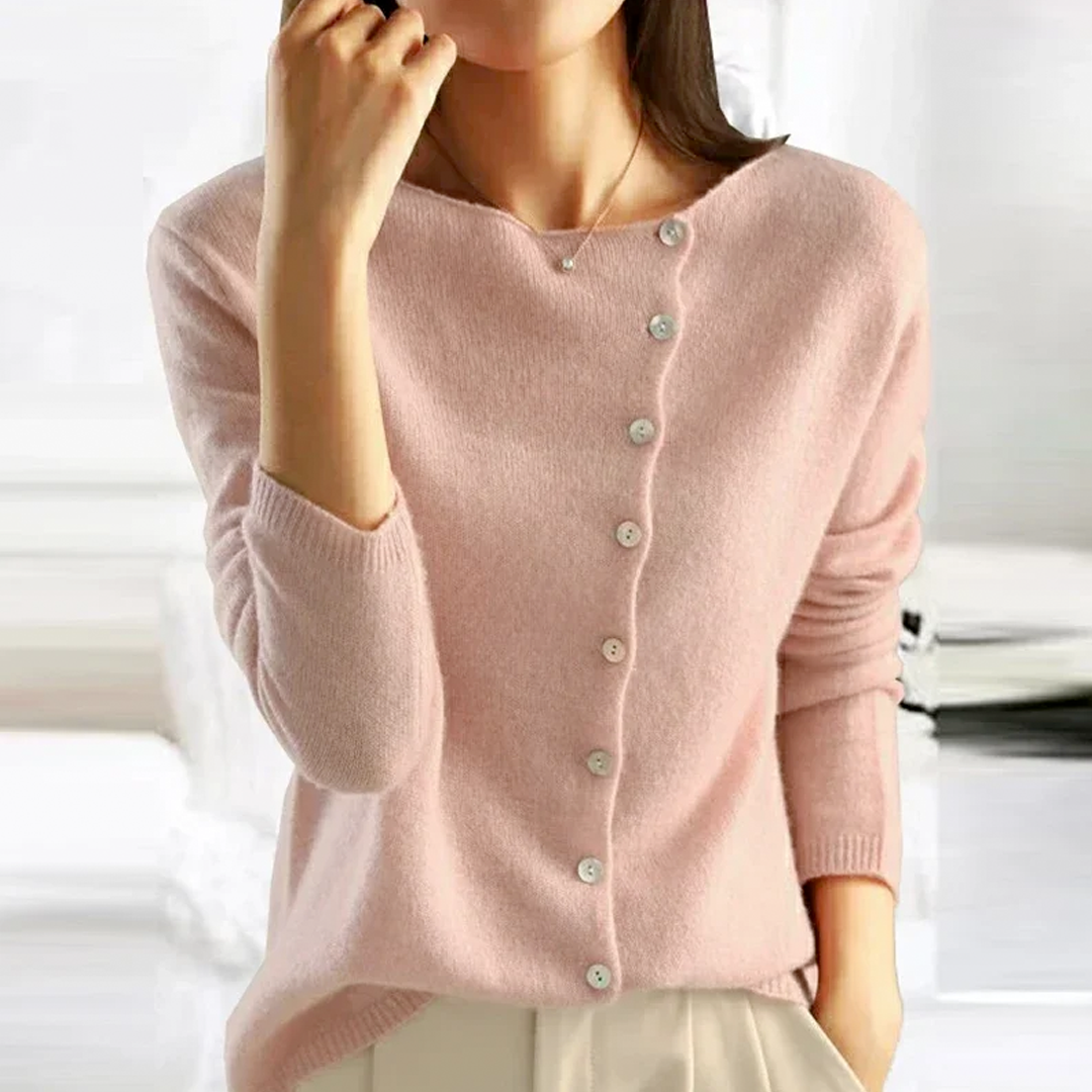 Asymmetrical Cardigan with Buttons – Effortless Elegance with a Twist