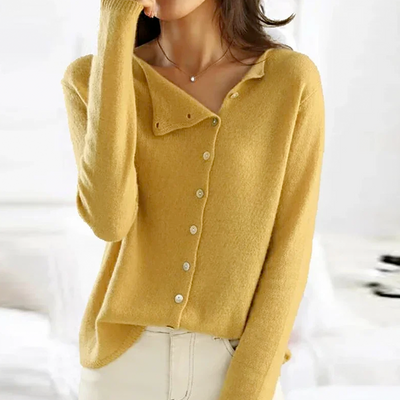 Asymmetrical Cardigan with Buttons – Effortless Elegance with a Twist