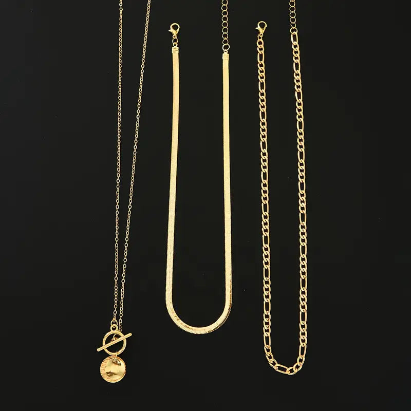 18K Gold Layered Necklace Set That Radiates Sophistication & Makes Every Outfit Shine