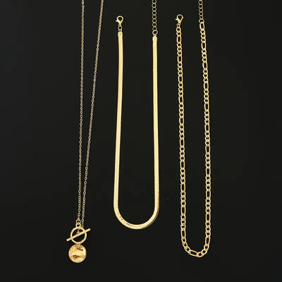 18K Gold Layered Necklace Set That Radiates Sophistication & Makes Every Outfit Shine
