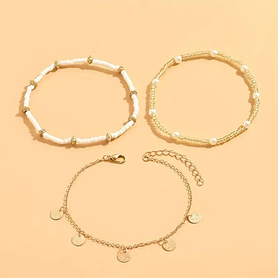 18K Gold Boho Anklet That Adds a Touch of Luxury & Turns Every Step Into a Statement