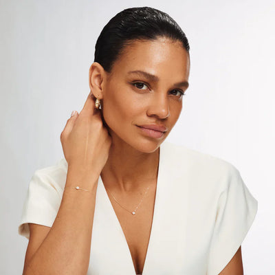 14k Gold Necklace & Bracelet Set That Captures Light & Hearts Instantly