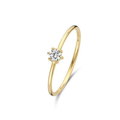 14k Gold Solitaire Ring That Reflects Your Timeless Style & Poised Charm