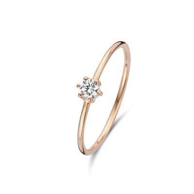 14k Gold Solitaire Ring That Reflects Your Timeless Style & Poised Charm