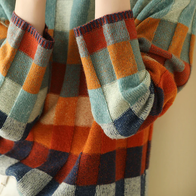 Checked Pattern Sweater – Express Creative Style with Confidence