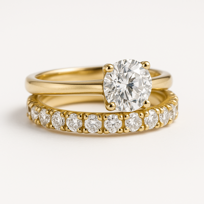 18K Gold Savaya Ring Set That Elevates Your Elegance & Makes You Unforgettable