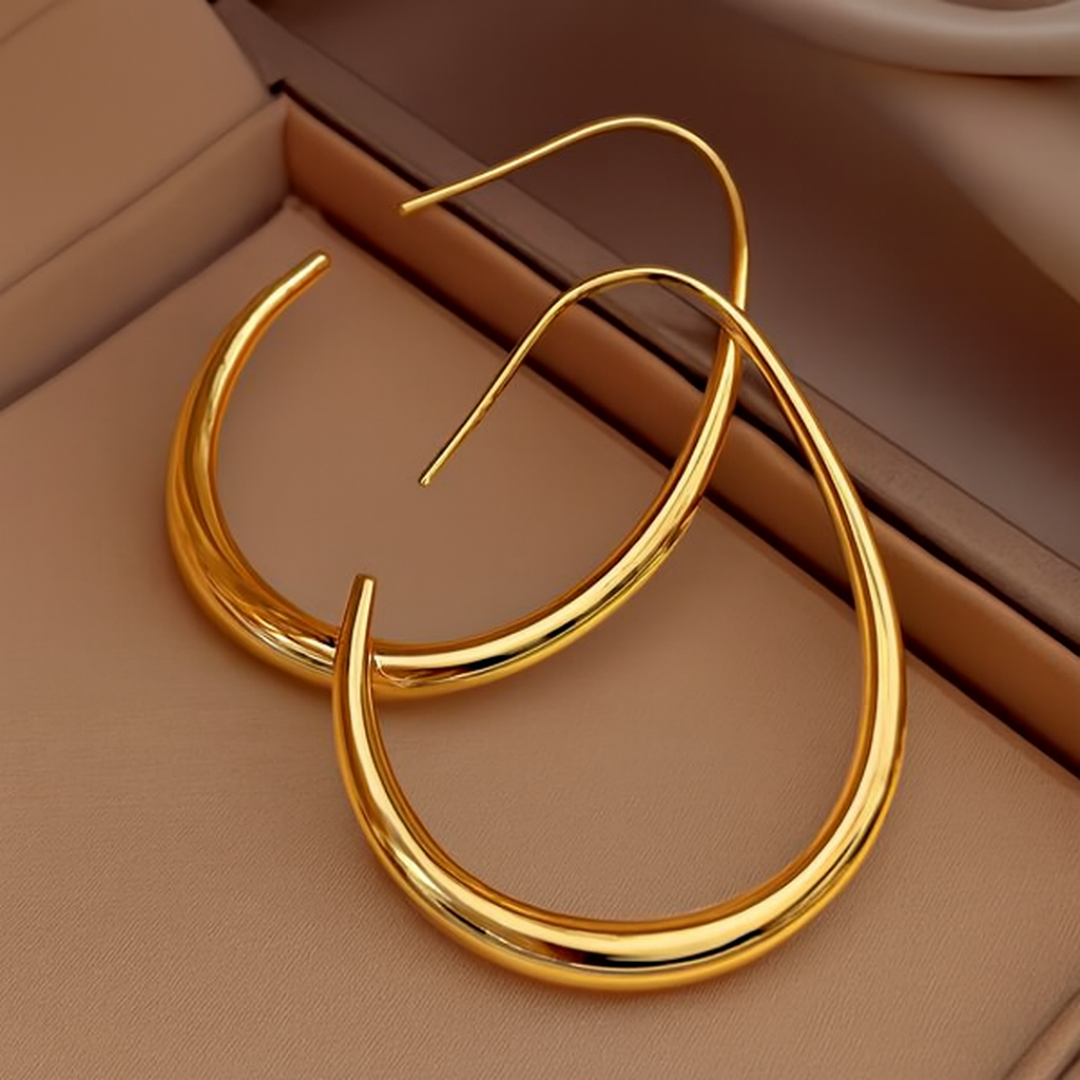 14K Gold Drop Hoop Earrings That Make You Unforgettable