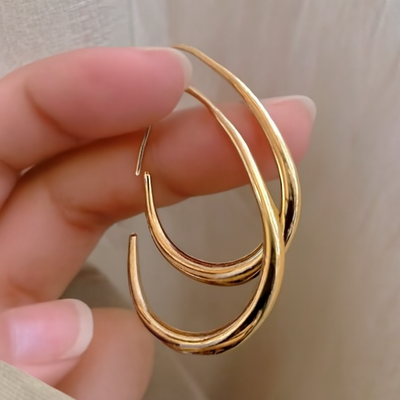 14K Gold Drop Hoop Earrings That Make You Unforgettable
