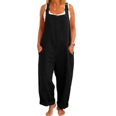 Briar- Relaxed Linen Overalls with Adjustable Straps and Pockets