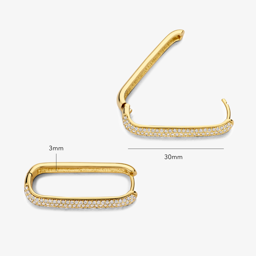 18K Gold Pavé Hoop Earrings That Elevate Your Elegance Instantly & Turn Every Glance Into Admiration