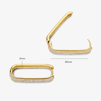 18K Gold Pavé Hoop Earrings That Elevate Your Elegance Instantly & Turn Every Glance Into Admiration