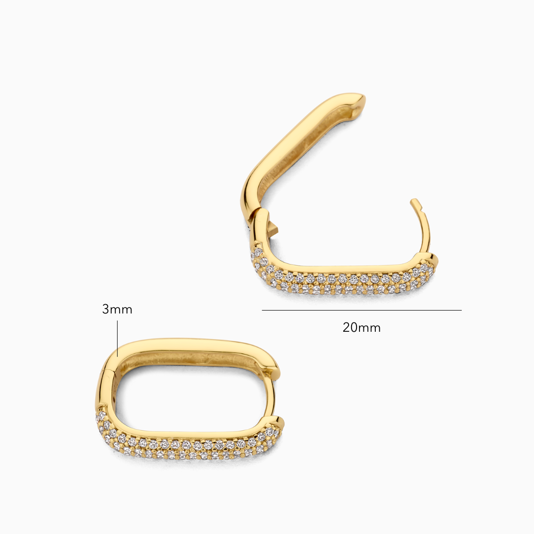 18K Gold Pavé Hoop Earrings That Elevate Your Elegance Instantly & Turn Every Glance Into Admiration