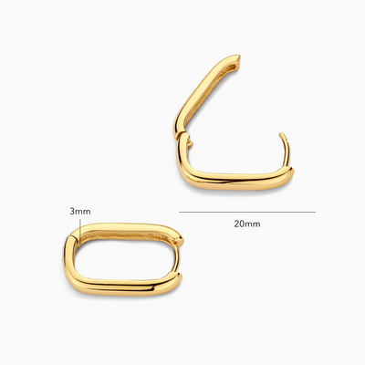 18K Gold Sleek Hoop Earrings That Define Your Confident Style & Win Instant Compliments
